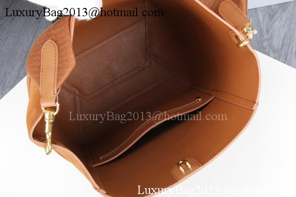 CELINE Sangle Seau Bag in Original Suede Leather C3360 Wheat