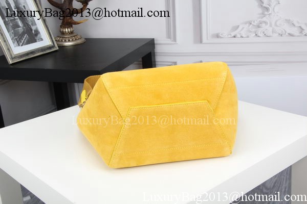 CELINE Sangle Seau Bag in Original Suede Leather C3360 Yellow