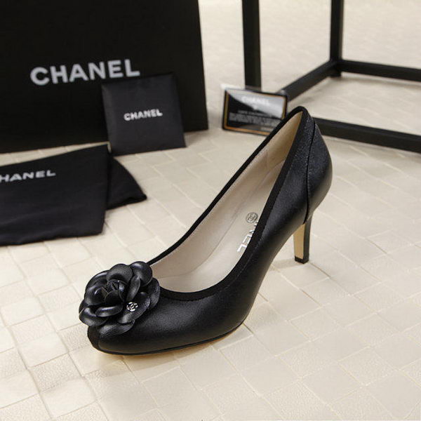 Chanel 80mm Leather Pump CH1817 Black