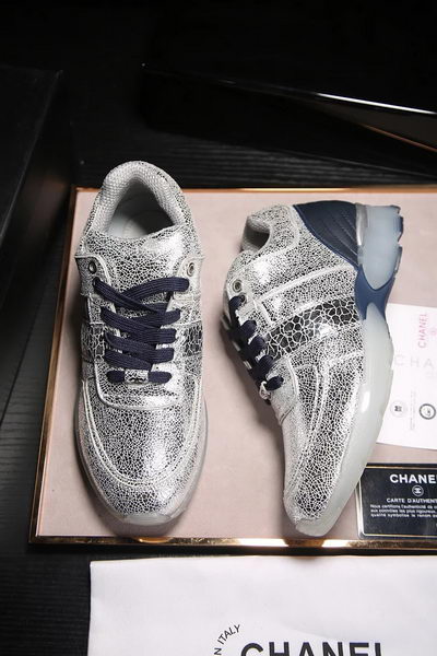 Chanel Casual Shoes Leather CH1796 Silver
