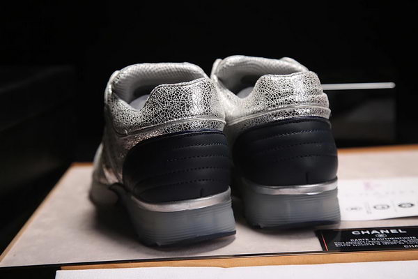 Chanel Casual Shoes Leather CH1796 Silver