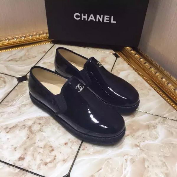 Chanel Casual Shoes Leather CH1811 Black