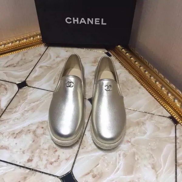 Chanel Casual Shoes Leather CH1811 Gold