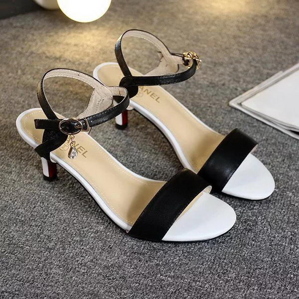 Chanel Leather 60mm Sandal CH1801 Black