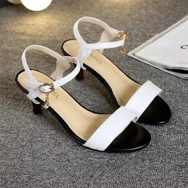 Chanel Leather 60mm Sandal CH1801 White