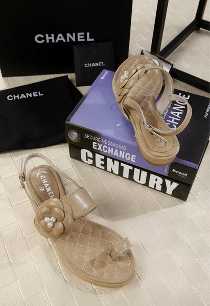 Chanel Leather Sandal CH1819 Apricot
