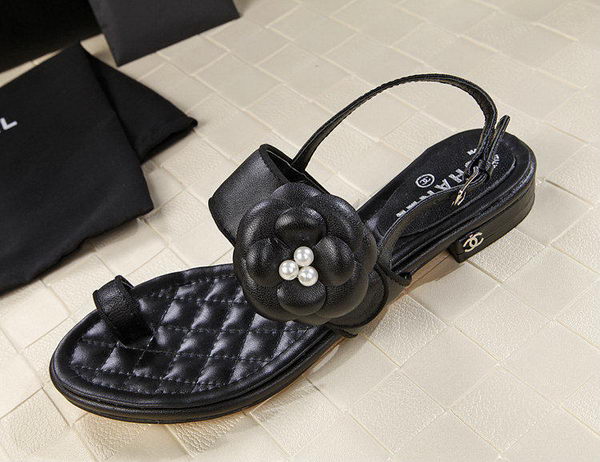 Chanel Leather Sandal CH1819 Black