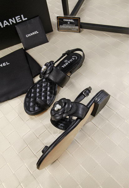 Chanel Leather Sandal CH1819 Black