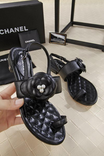 Chanel Leather Sandal CH1819 Black