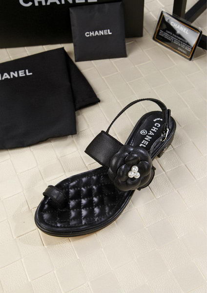 Chanel Leather Sandal CH1819 Black