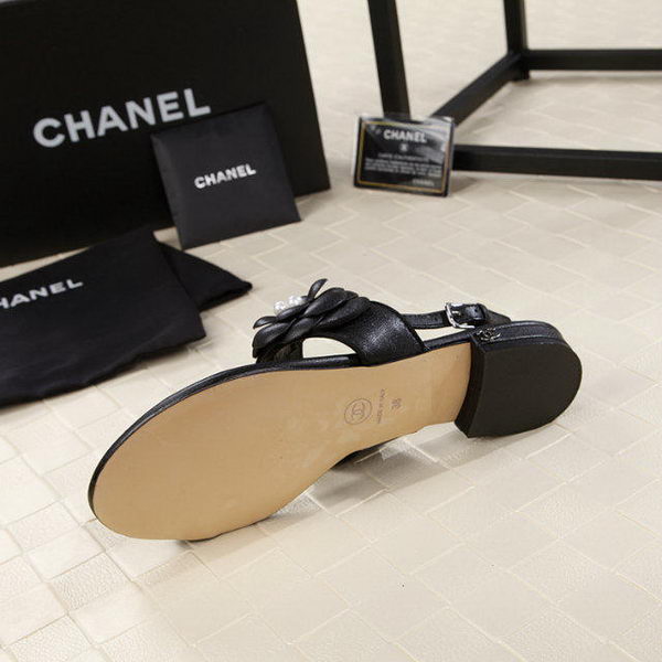 Chanel Leather Sandal CH1819 Black