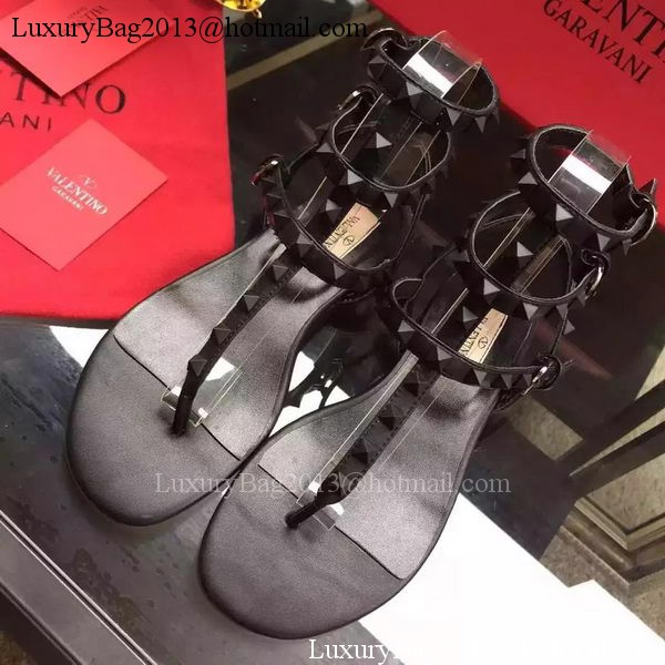 Valentino Leather Sandal VT843 Black