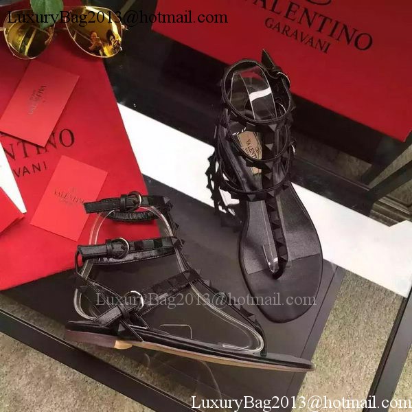 Valentino Leather Sandal VT843 Black