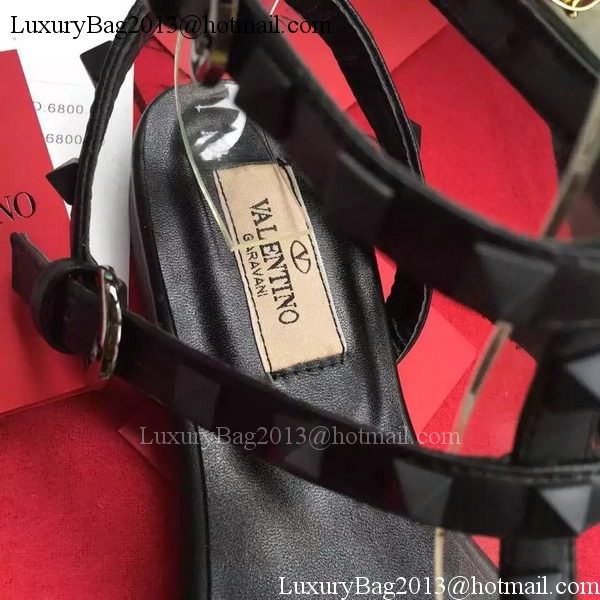 Valentino Leather Sandal VT843 Black