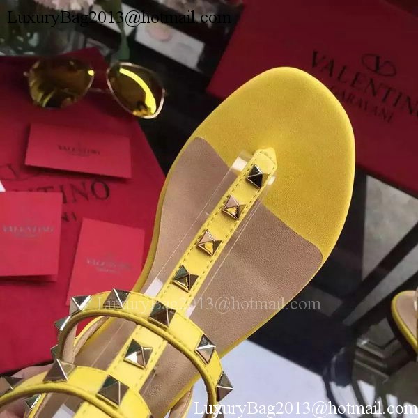 Valentino Leather Sandal VT843 Yellow