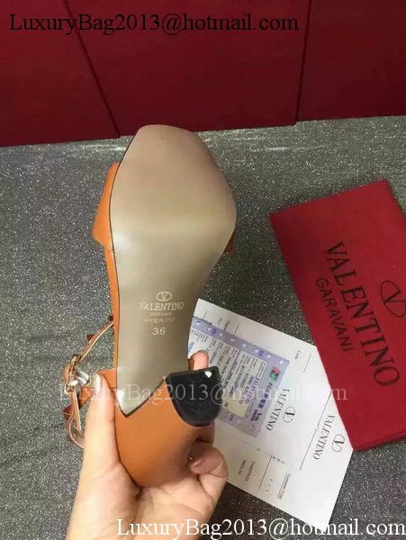 Valentino Leather Sandal VT856 Brown