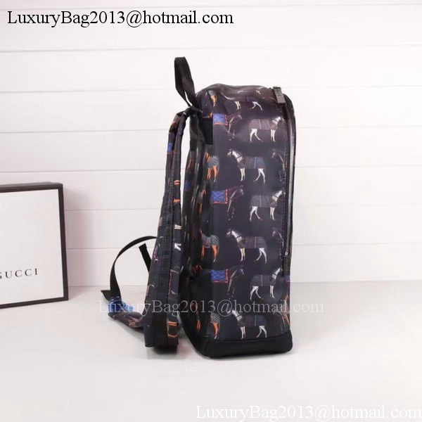 Gucci Backpack Horse Print 353476 Black