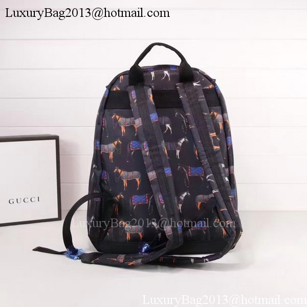 Gucci Backpack Horse Print 353476 Black