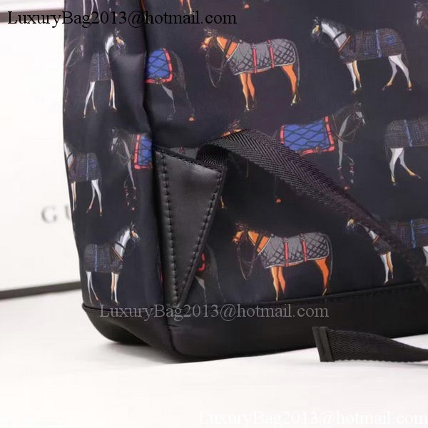 Gucci Backpack Horse Print 353476 Black