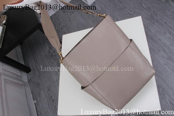 CELINE Sangle Seau Bag in Original Goat Leather C3360 Grey