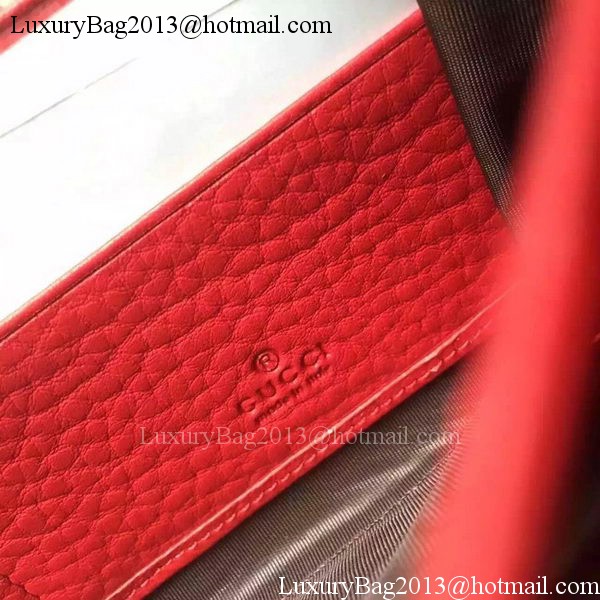 Gucci GG Marmont Leather mini Chain Bag 401232 Red