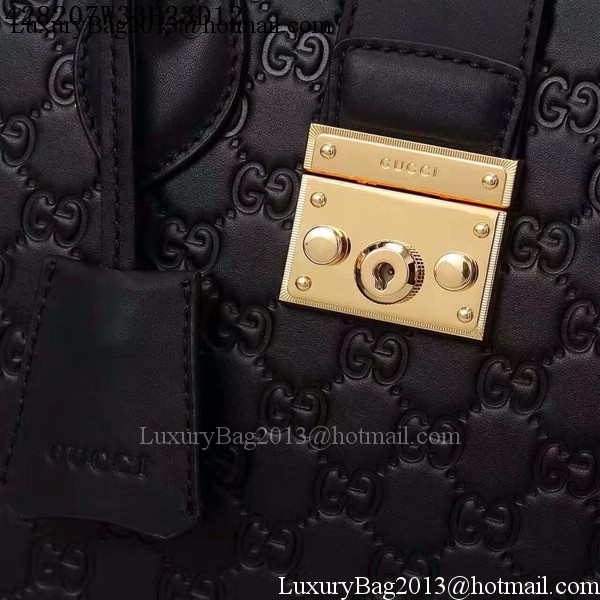 Gucci Padlock Gucci Signature Top Handle 428207 Black