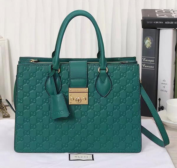 Gucci Padlock Gucci Signature Top Handle 428207 Green