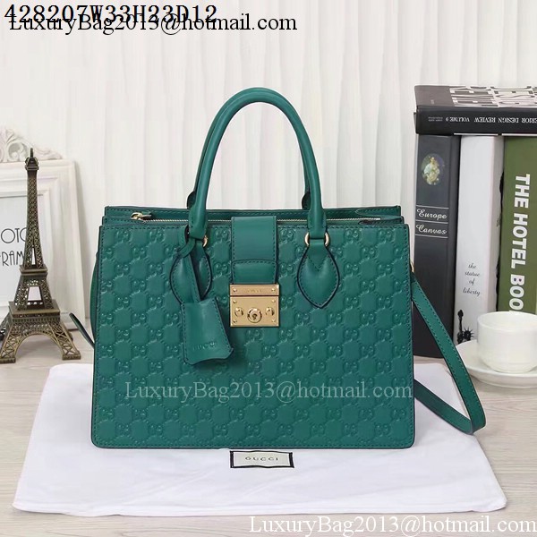 Gucci Padlock Gucci Signature Top Handle 428207 Green