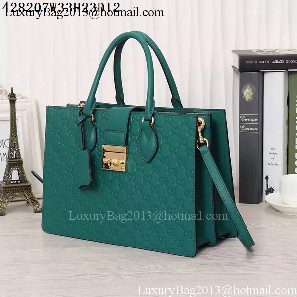 Gucci Padlock Gucci Signature Top Handle 428207 Green