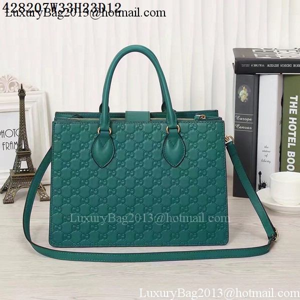 Gucci Padlock Gucci Signature Top Handle 428207 Green