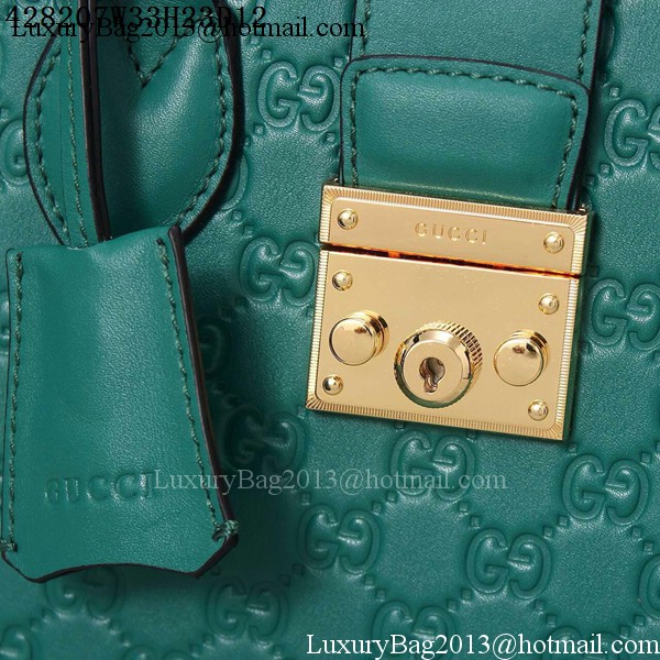 Gucci Padlock Gucci Signature Top Handle 428207 Green