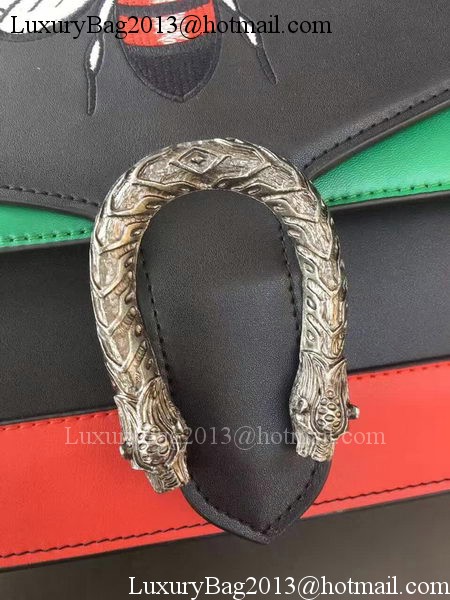 Gucci mini Dionysus Shoulder Bag 400249B Black&Red&Green