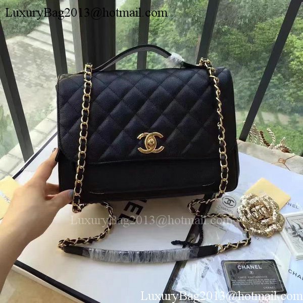 Chanel Classic Flap Bag Original Cannage Pattern A24604 Black