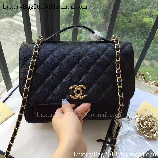 Chanel Classic Flap Bag Original Cannage Pattern A24604 Black