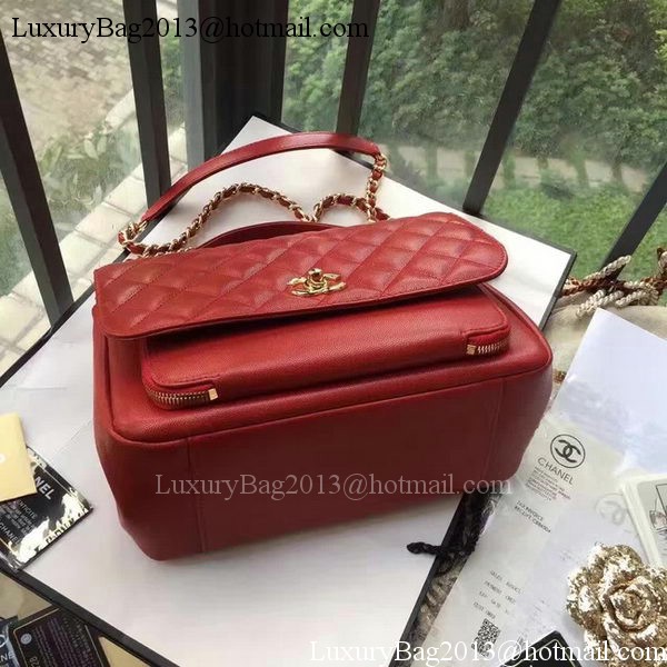 Chanel Classic Flap Bag Original Cannage Pattern A24604 Red