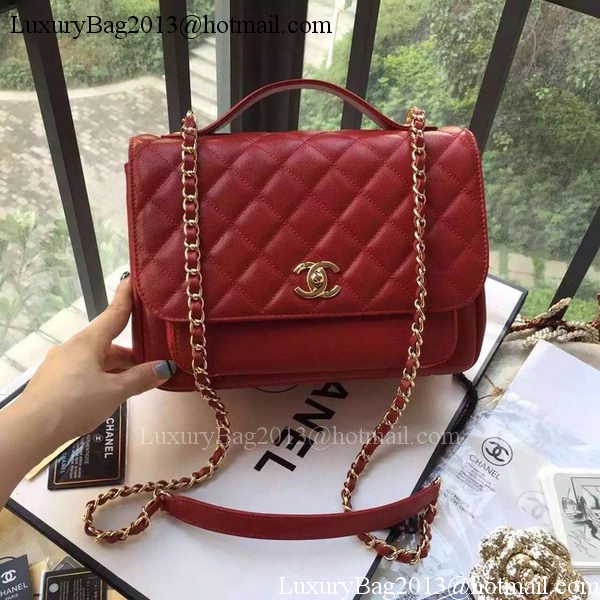 Chanel Classic Flap Bag Original Cannage Pattern A24604 Red