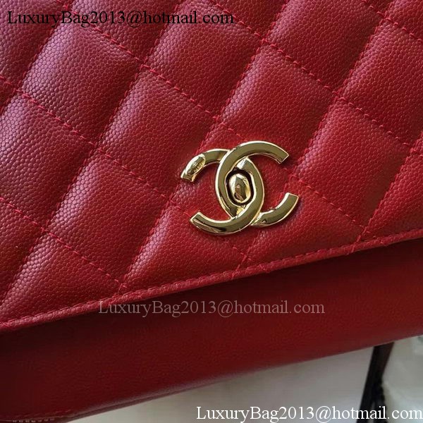 Chanel Classic Flap Bag Original Cannage Pattern A24604 Red