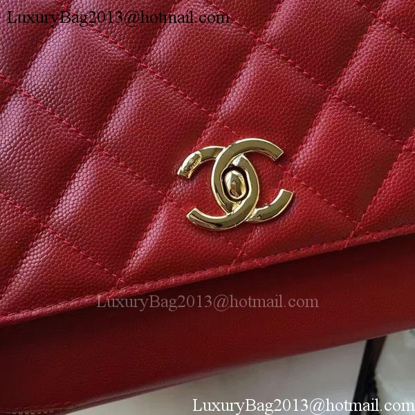 Chanel Classic Flap Bag Original Cannage Pattern A24604 Red