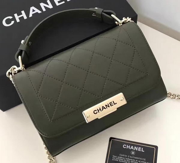 Chanel Flap Shoulder Bag Original Leather A24600 Grey