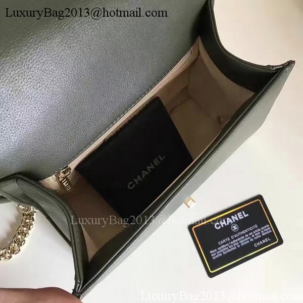 Chanel Flap Shoulder Bag Original Leather A24600 Grey