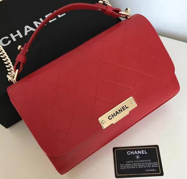 Chanel Flap Shoulder Bag Original Leather A24600 Red