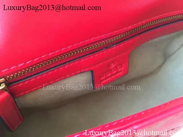 Gucci GG Marmont Matelasse Shoulder Bag 443496 Red