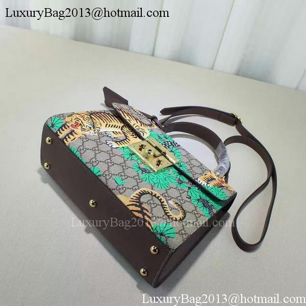 Gucci Padlock Gucci Bengal Top Handle Bag 453188 Green