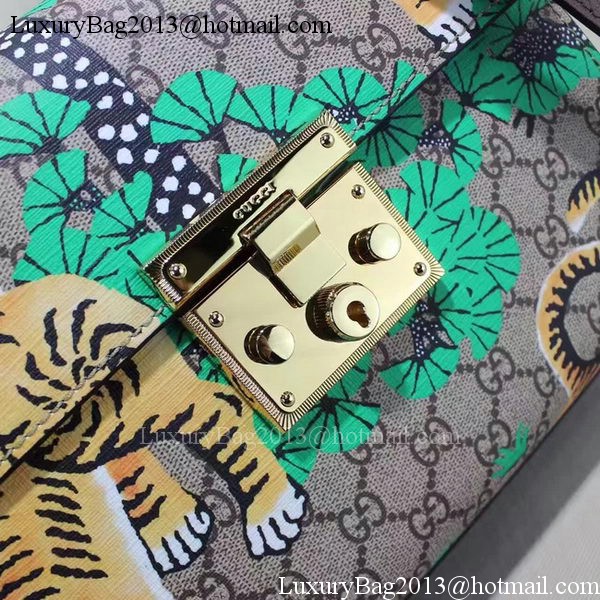 Gucci Padlock Gucci Bengal Top Handle Bag 453188 Green
