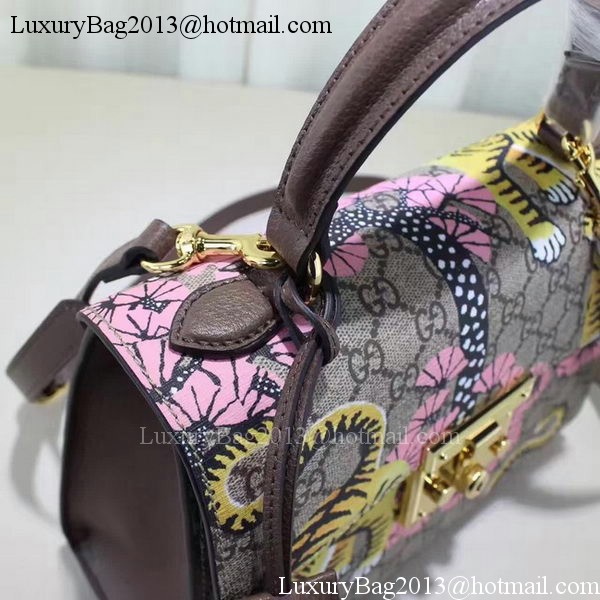 Gucci Padlock Gucci Bengal Top Handle Bag 453188 Pink