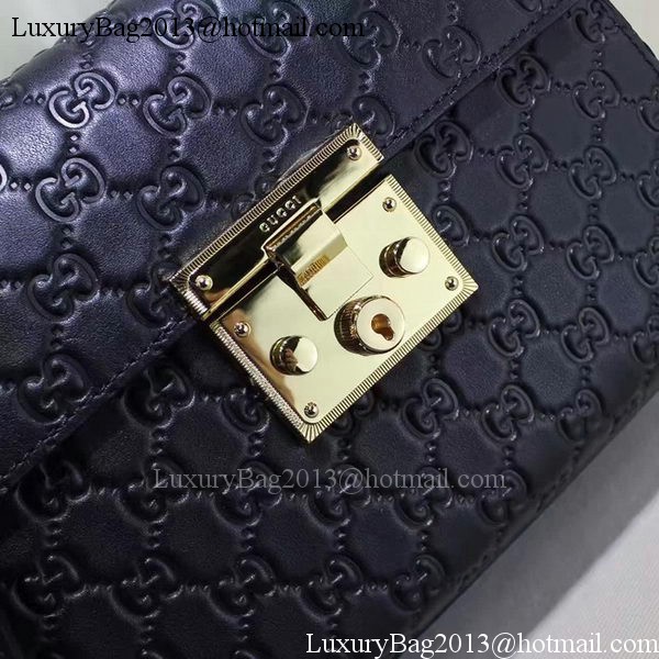 Gucci Padlock Gucci Signature Top Handle Bag 453188 Black