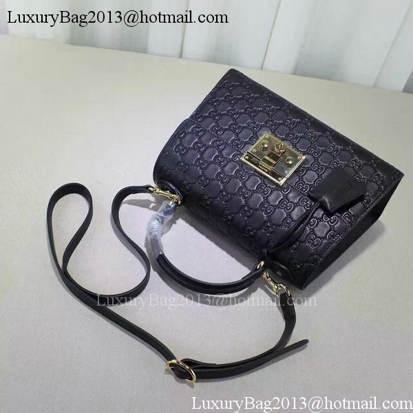 Gucci Padlock Gucci Signature Top Handle Bag 453188 Black