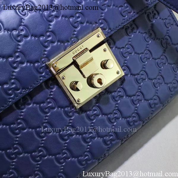 Gucci Padlock Gucci Signature Top Handle Bag 453188 Blue