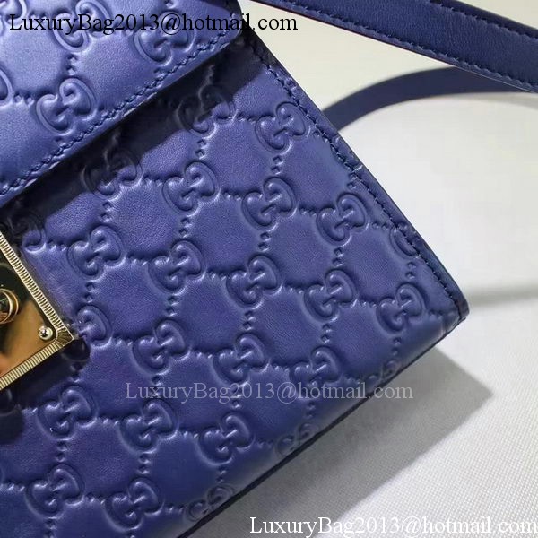 Gucci Padlock Gucci Signature Top Handle Bag 453188 Blue