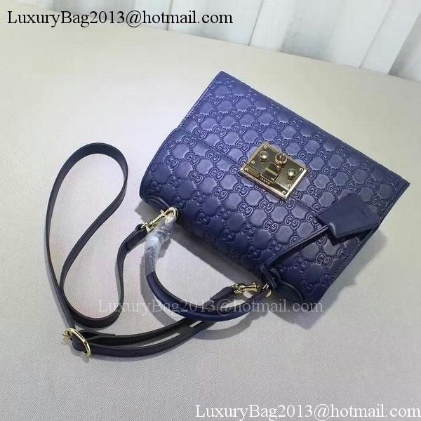 Gucci Padlock Gucci Signature Top Handle Bag 453188 Blue